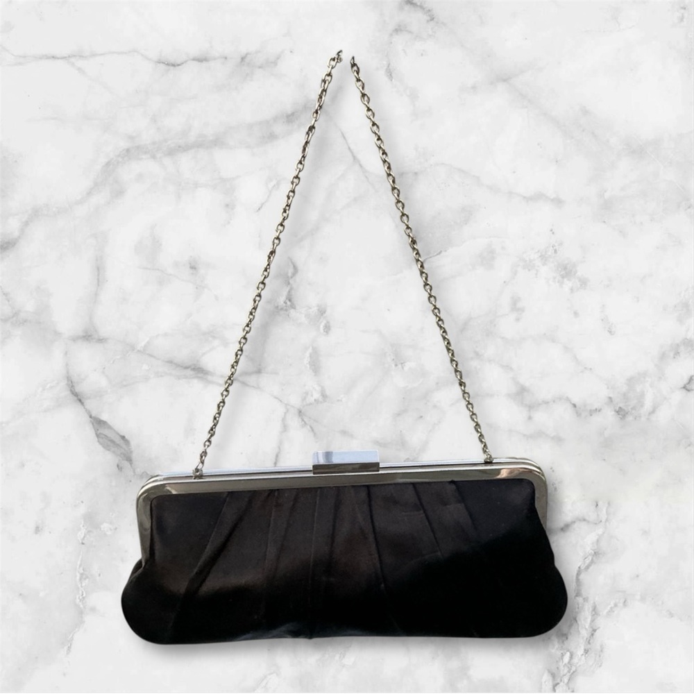 BCBGMaxAzria Black Clutch Sleek Design